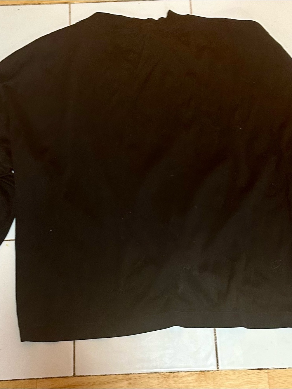 Uniqlo U Minimalist Heavyweight Crop Long Sleeve Top Black